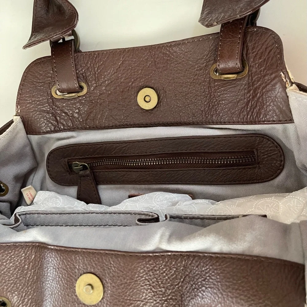 $178! Jasper & Jeera Silk, Leather & Canvas Tote Bag in Pristine Condition - Picture 10 of 13
